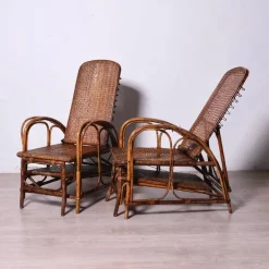 Pamono Italian Rattan Chaise Lounger, 1920s Online
