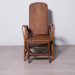 Pamono Italian Rattan Chaise Lounger, 1920s Online