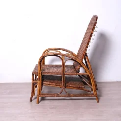 Pamono Italian Rattan Chaise Lounger, 1920s Online