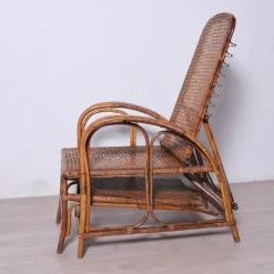 Pamono Italian Rattan Chaise Lounger, 1920s Online