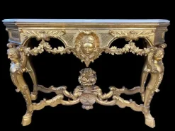 Pamono Italian Rococo Console with White Marble Top, 18th-19th Century Outlet