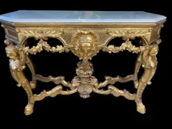 Pamono Italian Rococo Console with White Marble Top, 18th-19th Century Outlet