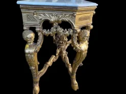 Pamono Italian Rococo Console with White Marble Top, 18th-19th Century Outlet