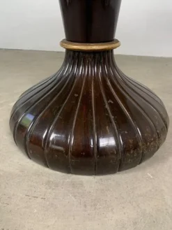 Pamono Italian Round Table with Onyx Top and Wooden Base, 1950s Best