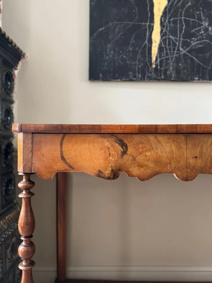 Pamono Italian Rustic Scalloped Console Table Best