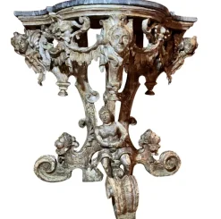 Pamono Italian Sculptural Silver Mecca Gilding Console Tables, Set of 2 New