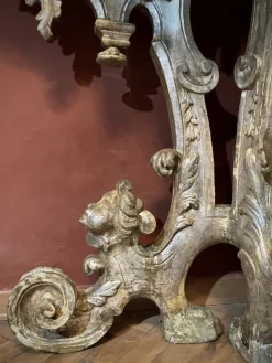 Pamono Italian Sculptural Silver Mecca Gilding Console Tables, Set of 2 New