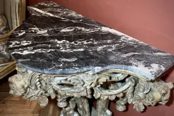 Pamono Italian Sculptural Silver Mecca Gilding Console Tables, Set of 2 New