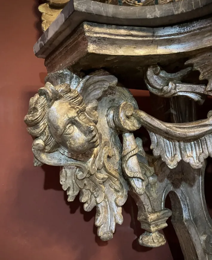 Pamono Italian Sculptural Silver Mecca Gilding Console Tables, Set of 2 New