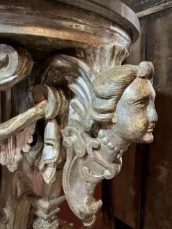 Pamono Italian Sculptural Silver Mecca Gilding Console Tables, Set of 2 New