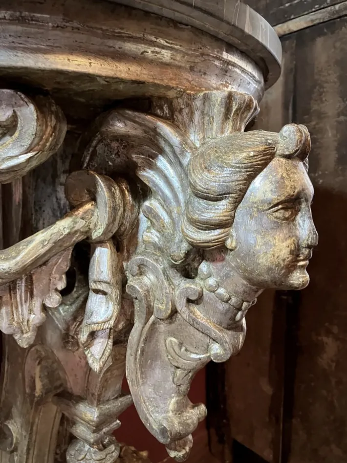 Pamono Italian Sculptural Silver Mecca Gilding Console Tables, Set of 2 New