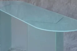 Pamono Italian Table in Crystal from Fontana Arte Discount