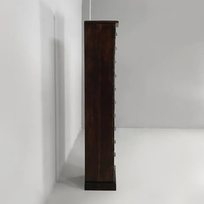 Pamono Italian Tall Chest of Drawers in Wood with Metal Handles, 1930s Clearance