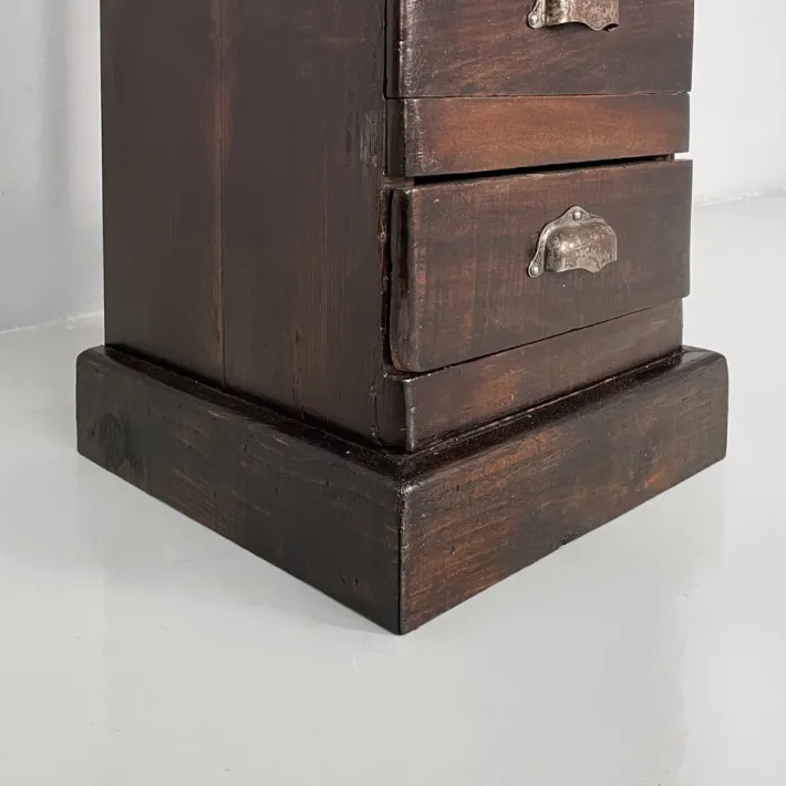 Pamono Italian Tall Chest of Drawers in Wood with Metal Handles, 1930s Clearance