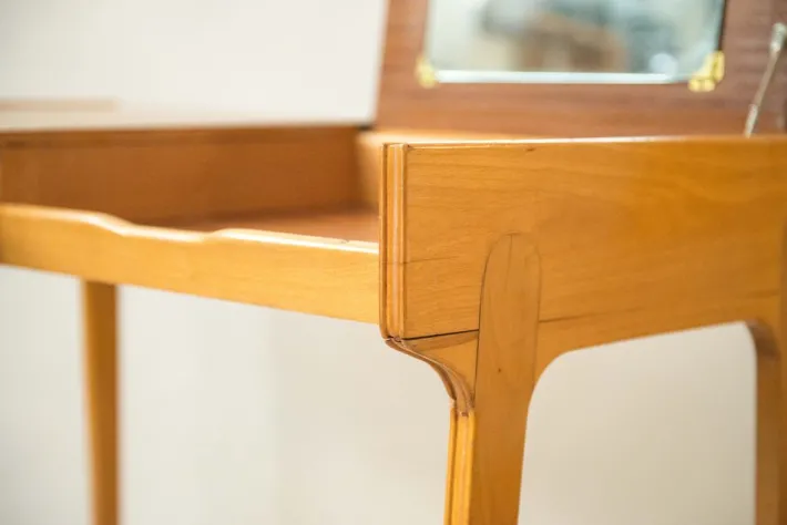 Pamono Italian Toesletta Pei Dressing Table and Chair by Gio Ponti for S.P. & C., 1960s, Set of 2 Outlet