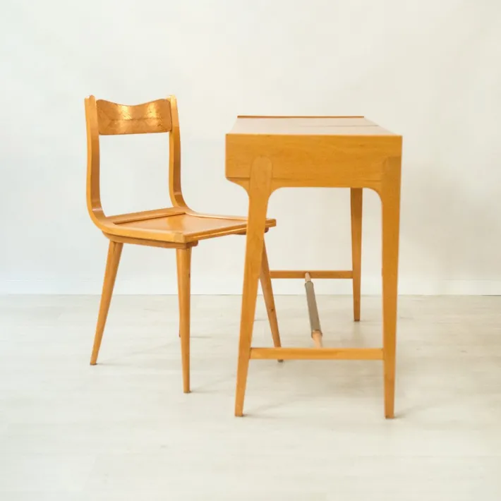 Pamono Italian Toesletta Pei Dressing Table and Chair by Gio Ponti for S.P. & C., 1960s, Set of 2 Outlet