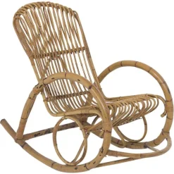Pamono Italian Vintage Bamboo Rocking Chair 1950s