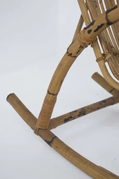 Pamono Italian Vintage Bamboo Rocking Chair 1950s