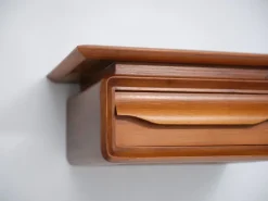 Pamono Italian Wall-Mounted Wooden Single-Drawer Nightstands, 1950s, Set of 2 Outlet