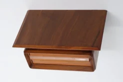 Pamono Italian Wall-Mounted Wooden Single-Drawer Nightstands, 1950s, Set of 2 Outlet