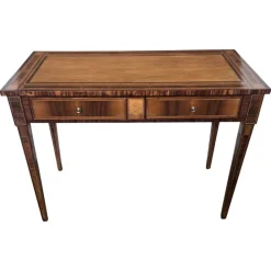 Pamono Italian Walnut Marquetry Desk, 1980s Hot