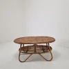 Pamono Italian Wicker and Rattan Coffee Table, 1970s Discount