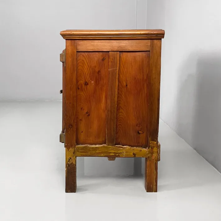 Pamono Italian Wood and Brass Ice Box, 1930s Outlet