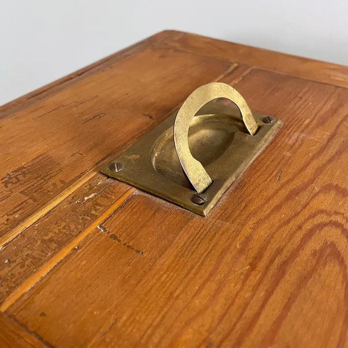 Pamono Italian Wood and Brass Ice Box, 1930s Outlet