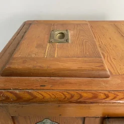 Pamono Italian Wood and Brass Ice Box, 1930s Outlet