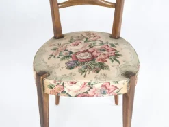 Pamono Italian Wood and Fabric High-Back Chairs from Minotti, 1950s, Set of 2 Hot