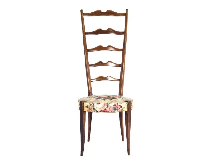 Pamono Italian Wood and Fabric High-Back Chairs from Minotti, 1950s, Set of 2 Hot
