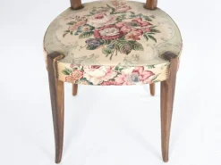 Pamono Italian Wood and Fabric High-Back Chairs from Minotti, 1950s, Set of 2 Hot