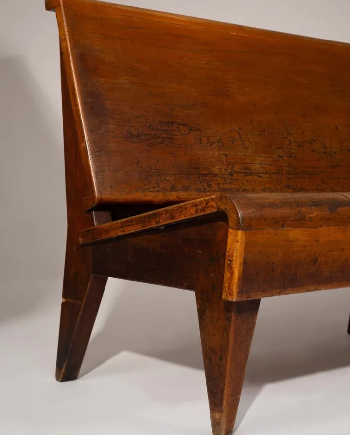 Pamono Italian Wood Bench, 1940s Sale