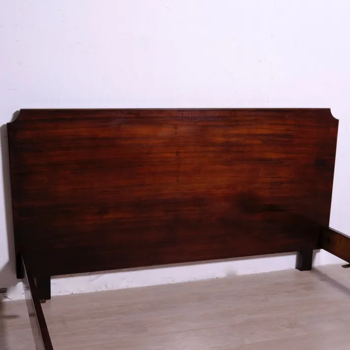 Pamono Italian Wooden Double Bed from Brembilla, Bergamo, 1950s-1960s Clearance