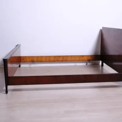 Pamono Italian Wooden Double Bed from Brembilla, Bergamo, 1950s-1960s Clearance