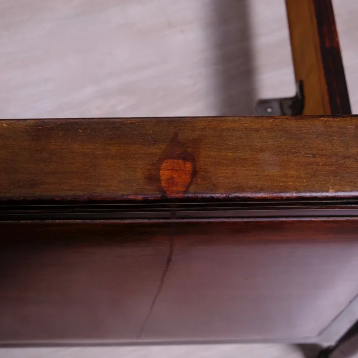 Pamono Italian Wooden Double Bed from Brembilla, Bergamo, 1950s-1960s Clearance