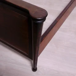 Pamono Italian Wooden Double Bed from Brembilla, Bergamo, 1950s-1960s Clearance