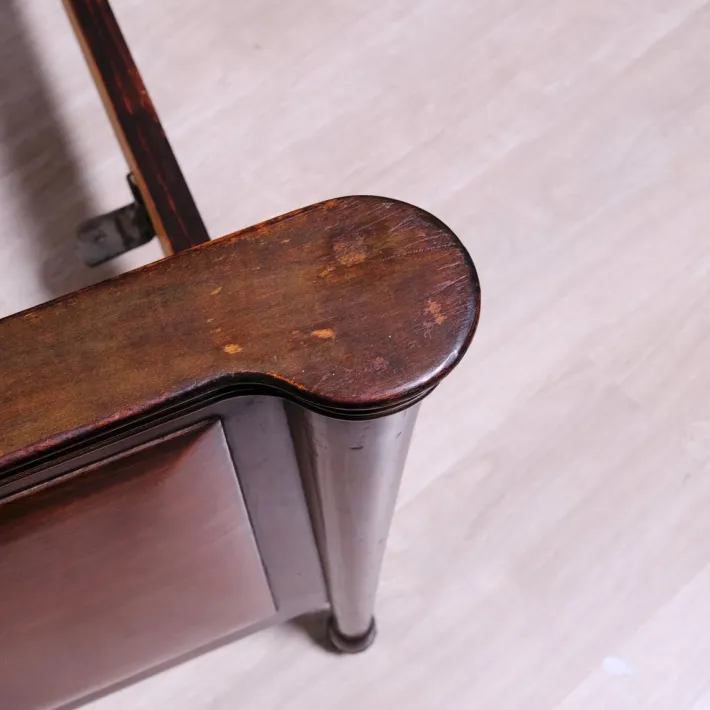 Pamono Italian Wooden Double Bed from Brembilla, Bergamo, 1950s-1960s Clearance