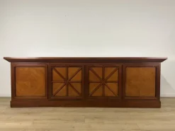 Pamono Italian Wooden Sideboard with Cross Motifs, 1980s