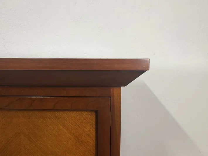 Pamono Italian Wooden Sideboard with Cross Motifs, 1980s