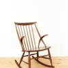 Pamono IW3 Rocking Chair by Illum Wikkelsø for Niels Eilersen, 1960s