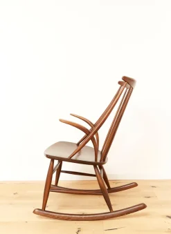 Pamono IW3 Rocking Chair by Illum Wikkelsø for Niels Eilersen, 1960s