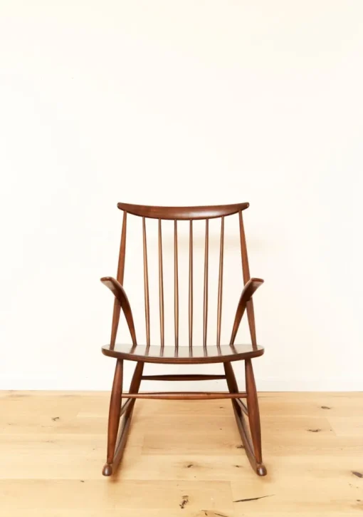 Pamono IW3 Rocking Chair by Illum Wikkelsø for Niels Eilersen, 1960s