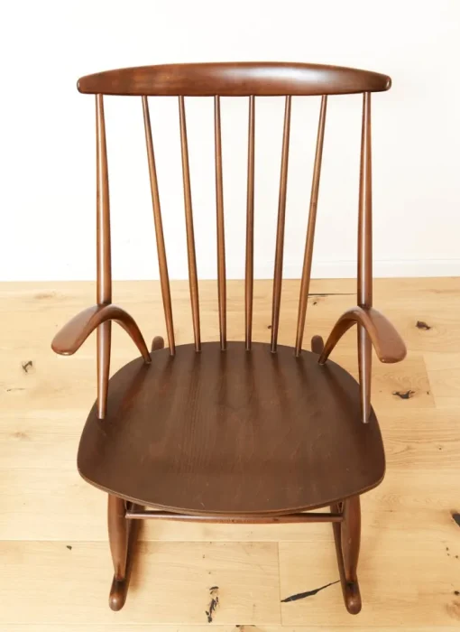 Pamono IW3 Rocking Chair by Illum Wikkelsø for Niels Eilersen, 1960s