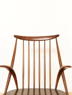 Pamono IW3 Rocking Chair by Illum Wikkelsø for Niels Eilersen, 1960s