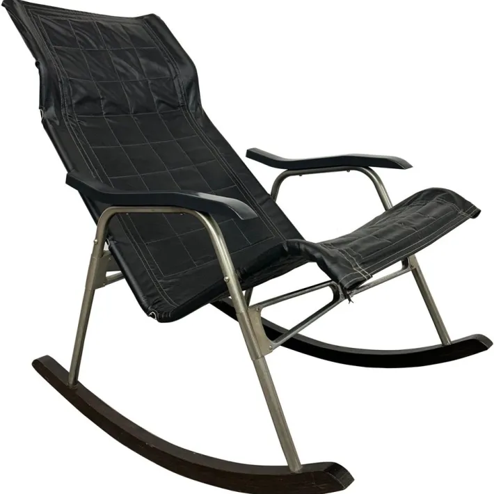 Pamono Japanese Folding Rocking Chair by Nii Takeshi, 1960s Discount