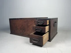 Pamono Japanese Keyaki Hibachi with Three Drawers New