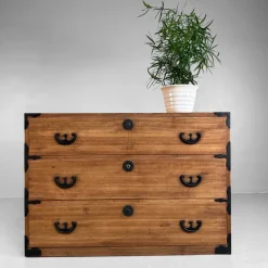 Pamono Japanese Kimono Tansu Chest, 1900s Discount