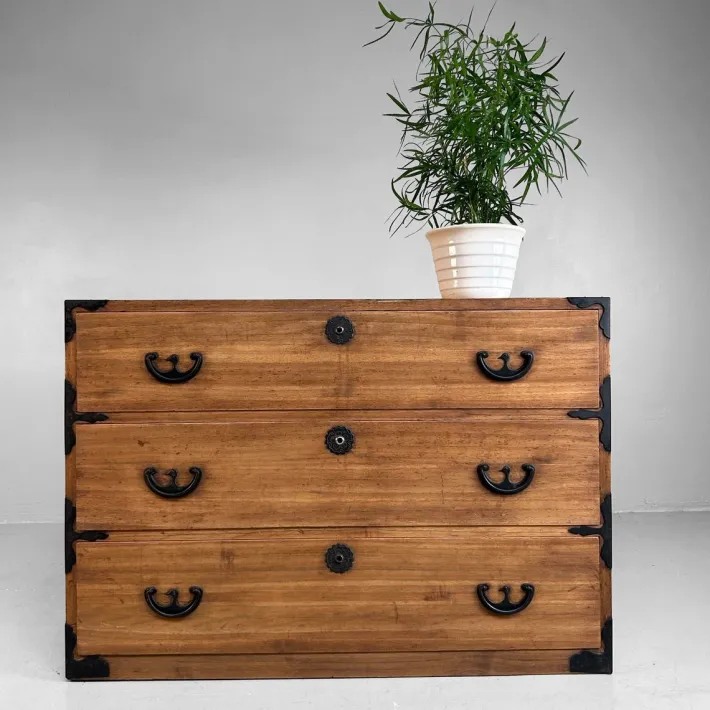 Pamono Japanese Kimono Tansu Chest, 1900s Discount