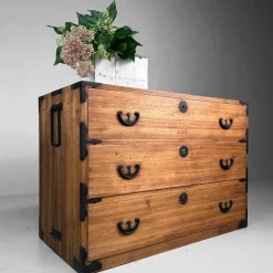 Pamono Japanese Kimono Tansu Chest, 1900s Discount
